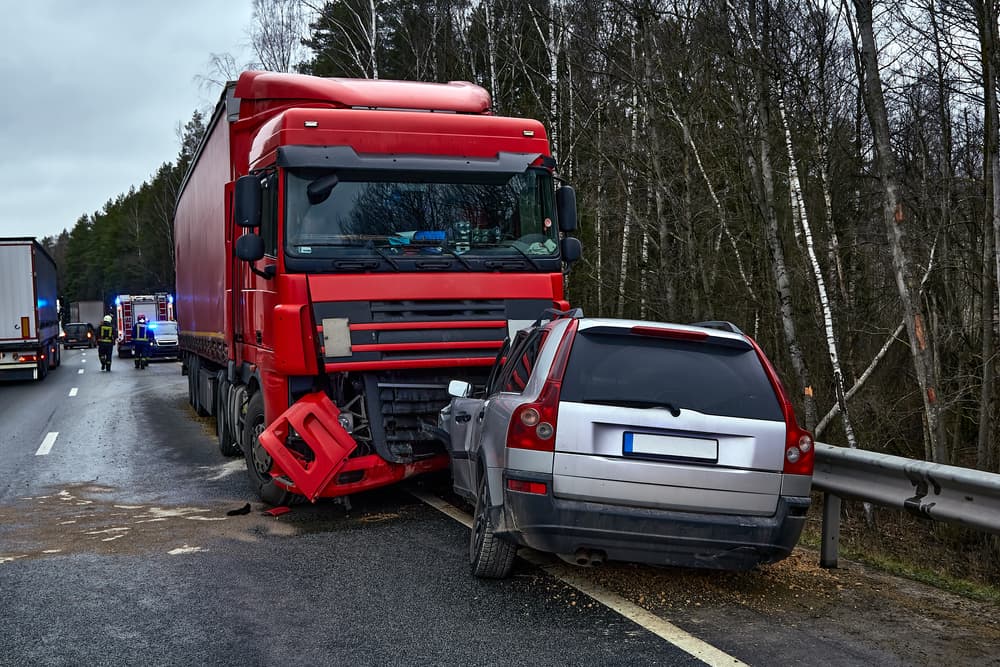 Collision Between a Truck and Car